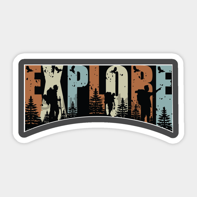 Explore the world Sticker by tee-sailor